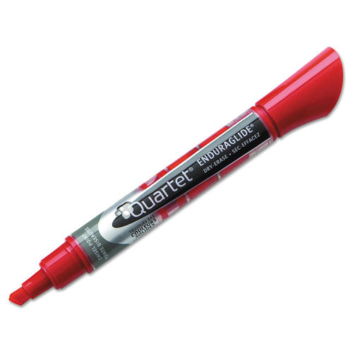 Quartet EnduraGlide Dry Erase Marker, Broad Chisel Tip, Red, Dozen 5001-4MA