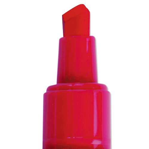 Quartet EnduraGlide Dry Erase Marker, Broad Chisel Tip, Red, Dozen 5001-4MA