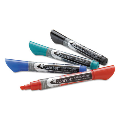 Quartet EnduraGlide Dry Erase Marker, Broad Chisel Tip, Assorted Colors, 4-Set 5001MA