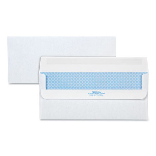 Quality Park Redi-Seal Envelope, #10, Commercial Flap, Redi-Seal Closure, 4.13 x 9.5, White, 500-Box QUA11218