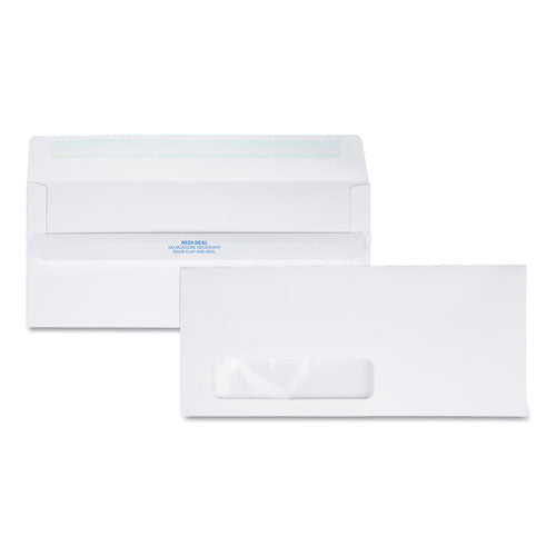 Quality Park Redi-Seal Envelope, #10, Commercial Flap, Redi-Seal Closure, 4.13 x 9.5, White, 500-Box QUA21318