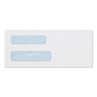 Quality Park Double Window Security-Tinted Check Envelope, #8 5-8, Commercial Flap, Gummed Closure, 3.63 x 8.63, White, 500-Box QUA24532