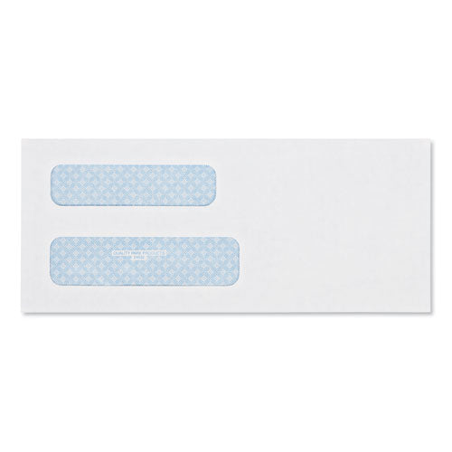 Quality Park Double Window Security-Tinted Check Envelope, #8 5-8, Commercial Flap, Gummed Closure, 3.63 x 8.63, White, 500-Box QUA24532