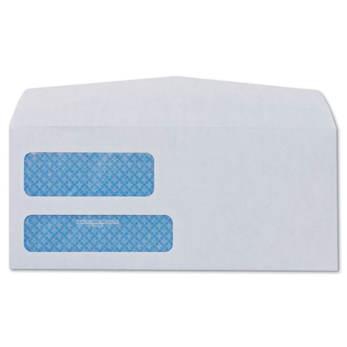 Quality Park Double Window Security-Tinted Check Envelope, #8 5-8, Commercial Flap, Gummed Closure, 3.63 x 8.63, White, 500-Box QUA24532