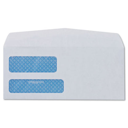 Quality Park Double Window Security-Tinted Check Envelope, #8 5-8, Commercial Flap, Gummed Closure, 3.63 x 8.63, White, 500-Box QUA24532