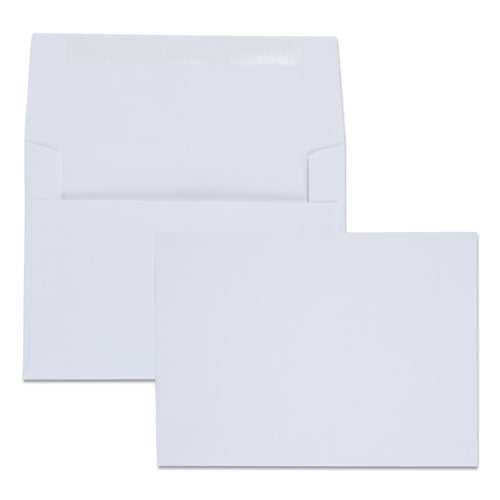 Quality Park Greeting Card-Invitation Envelope, A-6, Square Flap, Gummed Closure, 4.75 x 6.5, White, 100-Box QUA36417