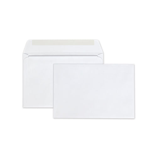 Quality Park Open-Side Booklet Envelope, #6 1-2, Hub Flap, Gummed Closure, 6 x 9, White, 100-Box QUA37113