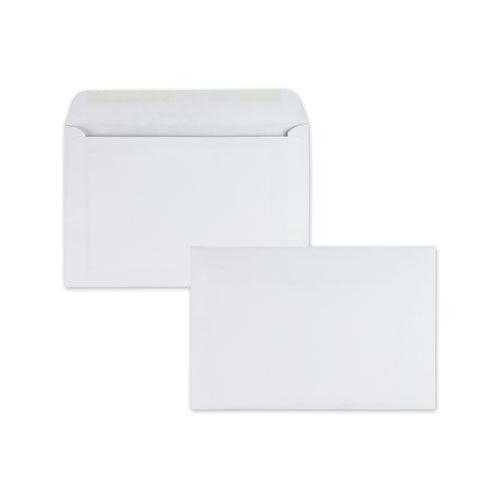 Quality Park Open-Side Booklet Envelope, #6 1-2, Hub Flap, Gummed Closure, 6 x 9, White, 500-Box QUA37181