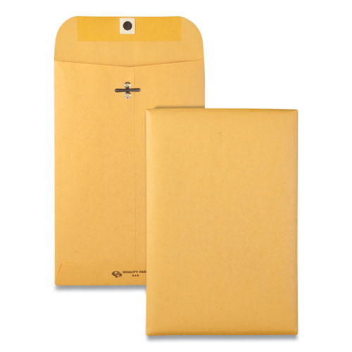 Quality Park Clasp Envelope, #55, Square Flap, Clasp-Gummed Closure, 6 x 9, Brown Kraft, 500-Carton QUA37555