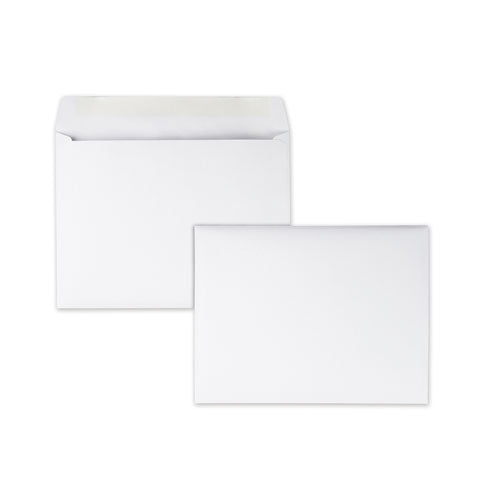 Quality Park Open-Side Booklet Envelope, #10 1-2, Hub Flap, Gummed Closure, 9 x 12, White, 100-Box QUA37693