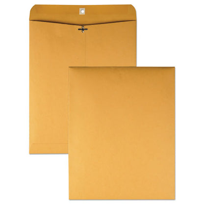 Quality Park Clasp Envelope, #14 1-2, Square Flap, Clasp-Gummed Closure, 11.5 x 14.5, Brown Kraft, 100-Box QUA37805