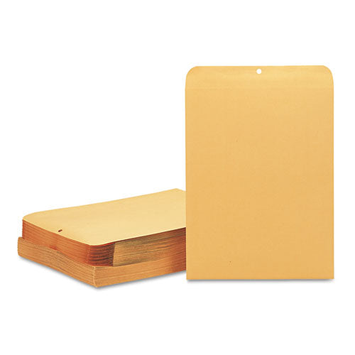 Quality Park Clasp Envelope, #15 1-2, Square Flap, Clasp-Gummed Closure, 12 x 15.5, Brown Kraft, 100-Box QUA37810