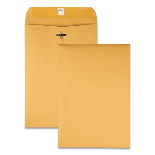 Quality Park Clasp Envelope, #68, Square Flap, Clasp-Gummed Closure, 7 x 10, Brown Kraft, 100-Box QUA37868