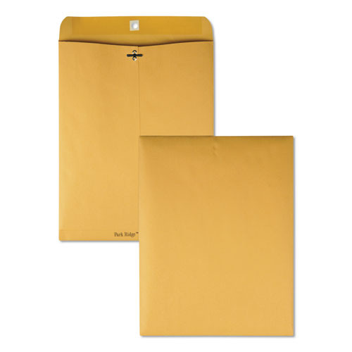 Quality Park Park Ridge Kraft Clasp Envelope, #97, Squar Flap, Clasp-Gummed Closure, 10 x 13, Brown Kraft, 100-Box QUA43097