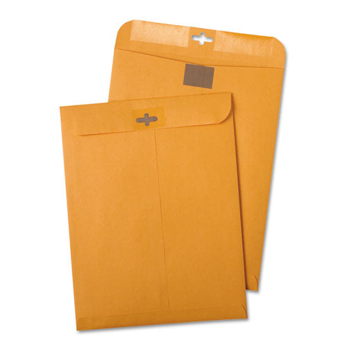 Quality Park Postage Saving ClearClasp Kraft Envelope, #55, Cheese Blade Flap, ClearClasp Closure, 6 x 9, Brown Kraft, 100-Box QUA43468