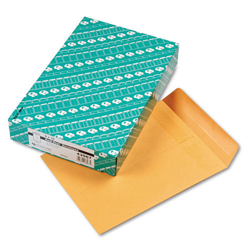 Quality Park Redi-Seal Catalog Envelope, #10 1-2, Cheese Blade Flap, Redi-Seal Closure, 9 x 12, Brown Kraft, 100-Box QUA43567