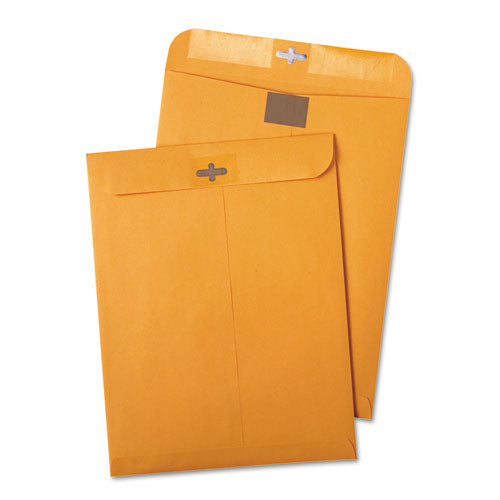 Quality Park Postage Saving ClearClasp Kraft Envelope, #97, Cheese Blade Flap, ClearClasp Closure, 10 x 13, Brown Kraft, 100-Box QUA43768