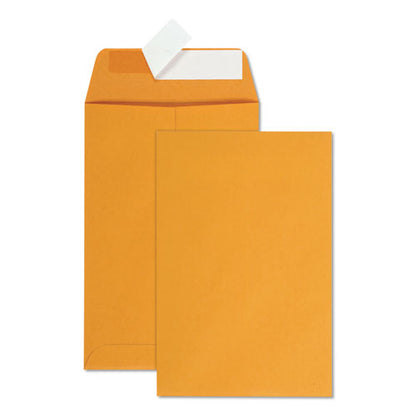 Quality Park Redi-Strip Catalog Envelope, #1, Cheese Blade Flap, Redi-Strip Closure, 6 x 9, Brown Kraft, 100-Box QUA44162