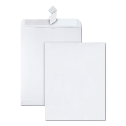 Quality Park Redi-Strip Catalog Envelope, #13 1-2, Cheese Blade Flap, Redi-Strip Closure, 10 x 13, White, 100-Box QUA44782