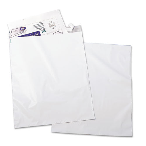 Quality Park Redi-Strip Poly Mailer, #6, Square Flap, Redi-Strip Closure, 14 x 19, White, 100-Pack QUA45235