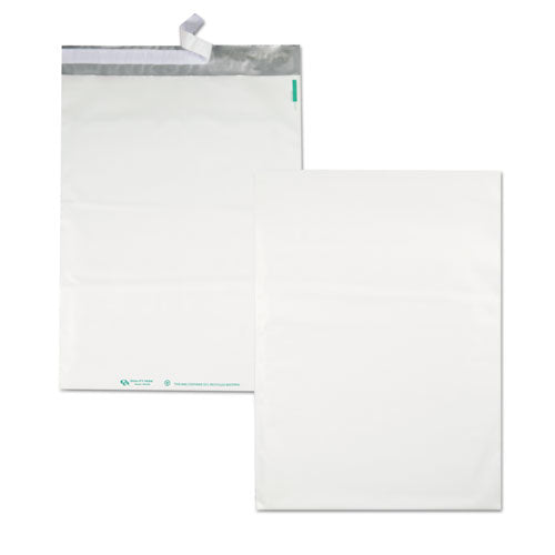 Quality Park Redi-Strip Poly Mailer, #6, Square Flap, Redi-Strip Closure, 14 x 19, White, 100-Pack QUA45235