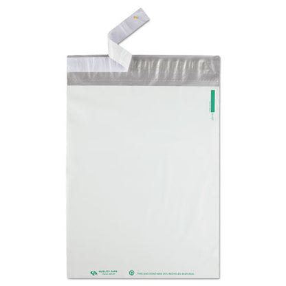 Quality Park Redi-Strip Poly Mailer, #4, Square Flap, Redi-Strip Closure, 10 x 13, White, 100-Pack QUA46197