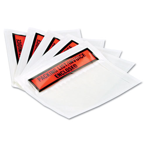 Quality Park Self-Adhesive Packing List Envelope, 4.5 x 5.5, Clear-Orange, 1,000-Carton QUA46896