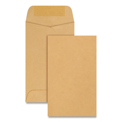 Quality Park Kraft Coin and Small Parts Envelope, #3, Square Flap, Gummed Closure, 2.5 x 4.25, Brown Kraft, 500-Box QUA50260