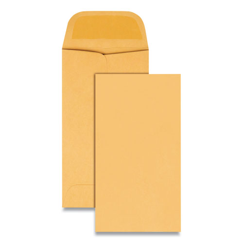 Quality Park Kraft Coin and Small Parts Envelope, #5, Square Flap, Gummed Closure, 2.88 x 5.25, Brown Kraft, 500-Box QUA50462