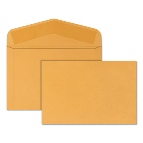 Quality Park Open-Side Booklet Envelope, #15, Hub Flap, Gummed Closure, 10 x 15, Brown Kraft, 100-Box QUA54301