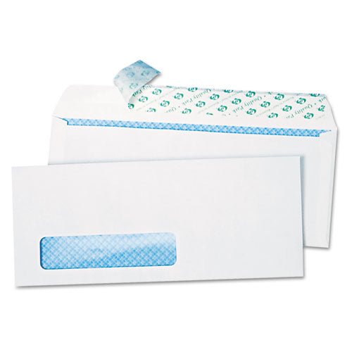 Quality Park Redi-Strip Security Tinted Envelope, #10, Commercial Flap, Redi-Strip Closure, 4.13 x 9.5, White, 1000-Box QUA69222B