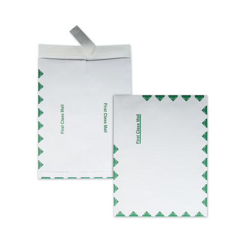 Quality Park Ship-Lite Envelope, #13 1-2, Cheese Blade Flap, Redi-Strip Closure, 10 x 13, White, 100-Box QUAS3625