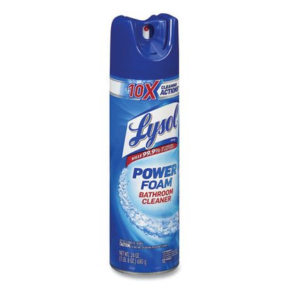 Lysol Power Foam Bathroom Cleaner, 24 oz Aerosol Spray, 12-Carton 19200-02569