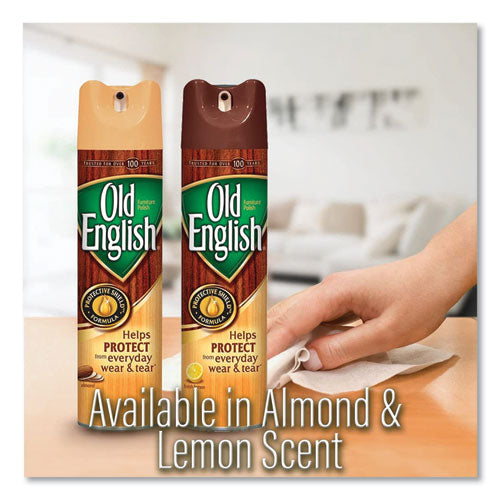 Old English Furniture Polish, Fresh Lemon Scent, 12.5 oz Aerosol Spray, 12-Carton 62338-74035