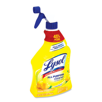 Lysol Ready-to-Use All-Purpose Cleaner, Lemon Breeze, 32 oz Spray Bottle, 12-Carton 19200-75352