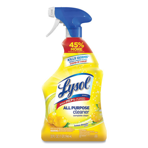 Lysol Ready-to-Use All-Purpose Cleaner, Lemon Breeze, 32 oz Spray Bottle 19200-75352