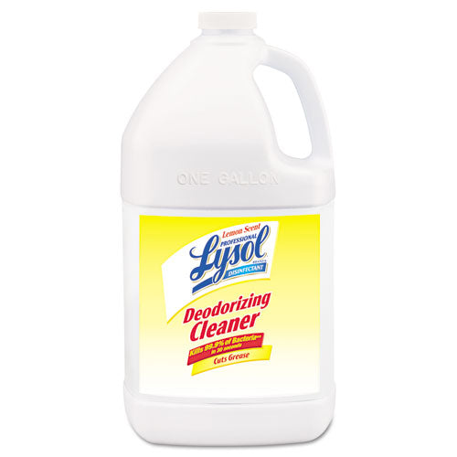 Professional Lysol Disinfectant Deodorizing Cleaner Concentrate, 1 gal Bottle, Lemon, 4-Carton 36241-76334