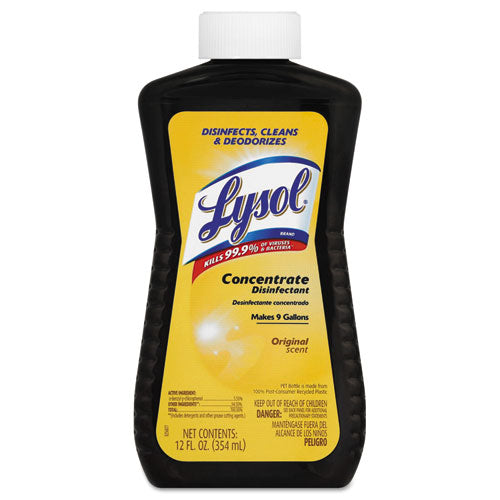 Lysol Concentrate Disinfectant, 12 oz Bottle, 6-Carton 19200-77500