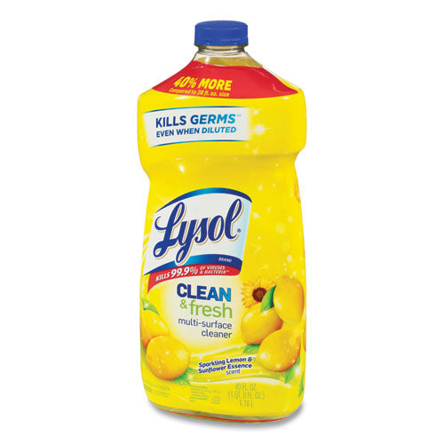 Lysol Clean and Fresh Multi-Surface Cleaner, Sparkling Lemon and Sunflower Essence Scent, 40 oz Bottle 19200-78626