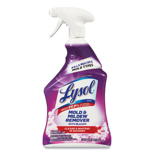 Lysol Mold and Mildew Remover with Bleach, 32 oz Spray Bottle, 12-Carton 19200-78915