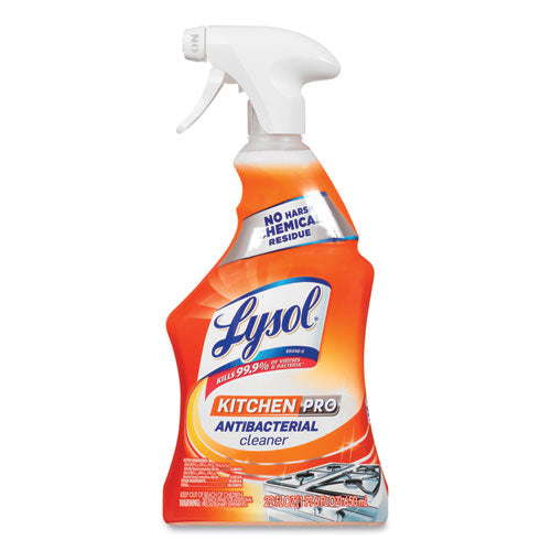 Lysol Kitchen Pro Antibacterial Cleaner, Citrus Scent, 22 oz Spray Bottle, 9-Carton 19200-79556