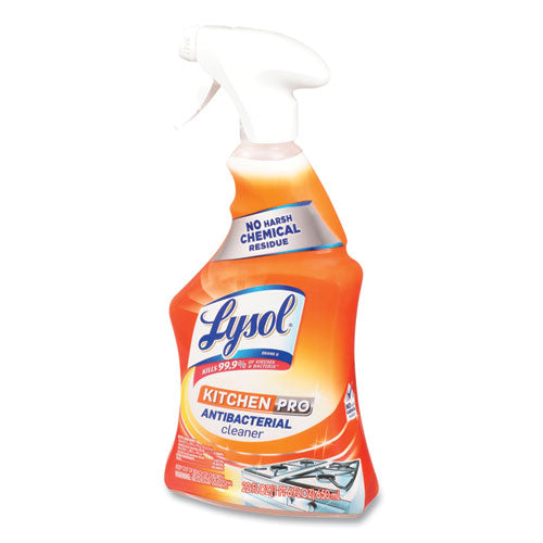 Lysol Kitchen Pro Antibacterial Cleaner, Citrus Scent, 22 oz Spray Bottle 19200-79556