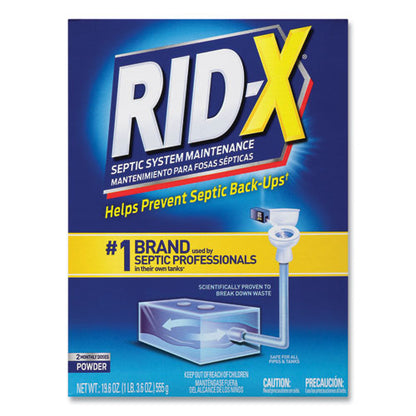 RID-X Septic System Treatment Concentrated Powder, 19.6 oz, 6-Carton 19200-80307