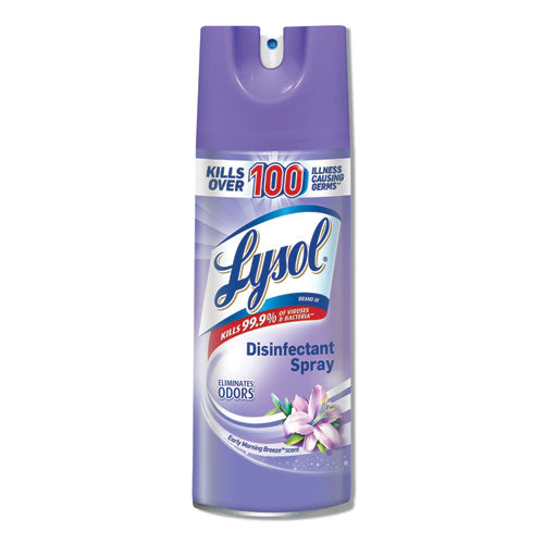 Lysol Disinfectant Spray, Early Morning Breeze, 12.5 oz Aerosol Spray, 12-Carton 19200-80833