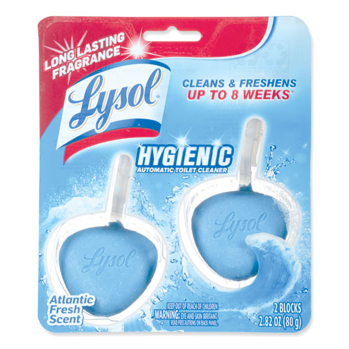 Lysol Hygienic Automatic Toilet Bowl Cleaner, Atlantic Fresh, 2-Pack 19200-83721
