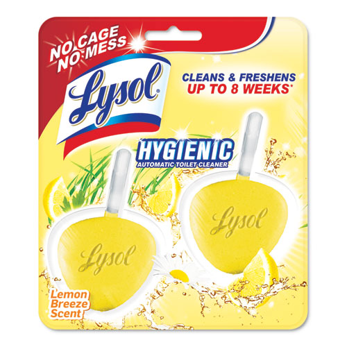 Lysol Hygienic Automatic Toilet Bowl Cleaner, Lemon Breeze, 2-Pack 19200-83723