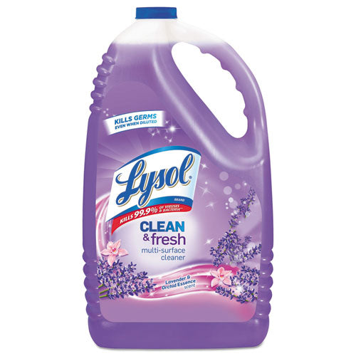 Lysol Clean and Fresh Multi-Surface Cleaner, Lavender and Orchid Essence, 144 oz Bottle, 4-Carton 36241-88786