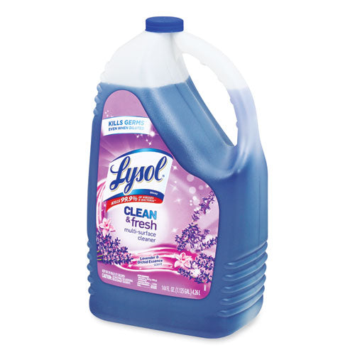 Lysol Clean and Fresh Multi-Surface Cleaner, Lavender and Orchid Essence, 144 oz Bottle, 4-Carton 36241-88786
