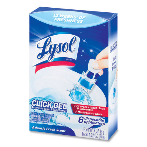Lysol Click Gel Automatic Toilet Bowl Cleaner, Ocean Fresh, 6-Box, 4 Boxes-Carton 19200-89059