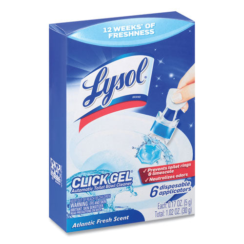 Lysol Click Gel Automatic Toilet Bowl Cleaner, Ocean Fresh, 6-Box, 4 Boxes-Carton 19200-89059